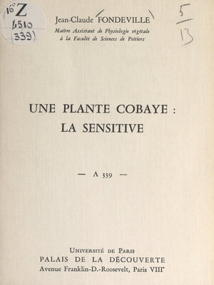 cover image of Une plante cobaye